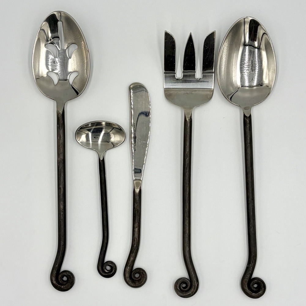 Gourmet Settings TREBLE CLEF 18/10 Stainless 5- Piece Hostess Serving Set